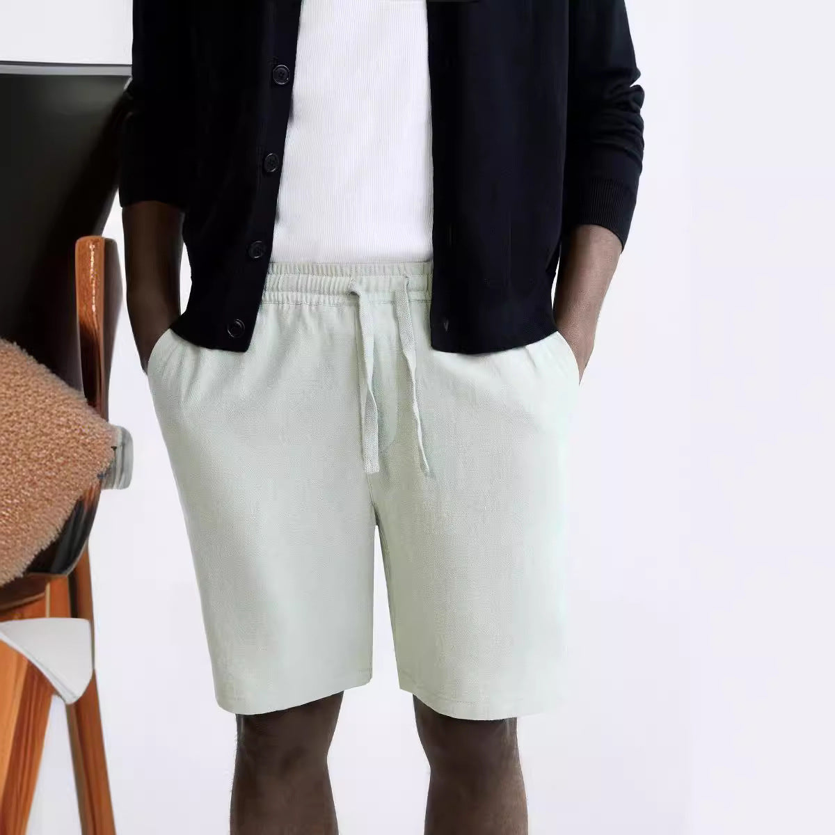 Linen Blended Gym Shorts